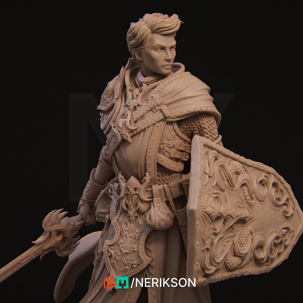 Aaron the Paladin Miniature Resin Model Kit | by Nerikson