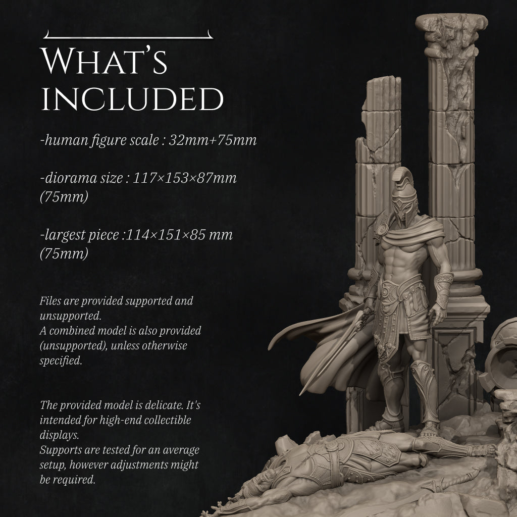 Achilles – The Tragedy of Vengeance Diorama Miniature Resin Model Kit | by Nerikson