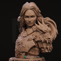 Aleehra the Dragon Knight Bust Resin Model Kit | by Nerikson