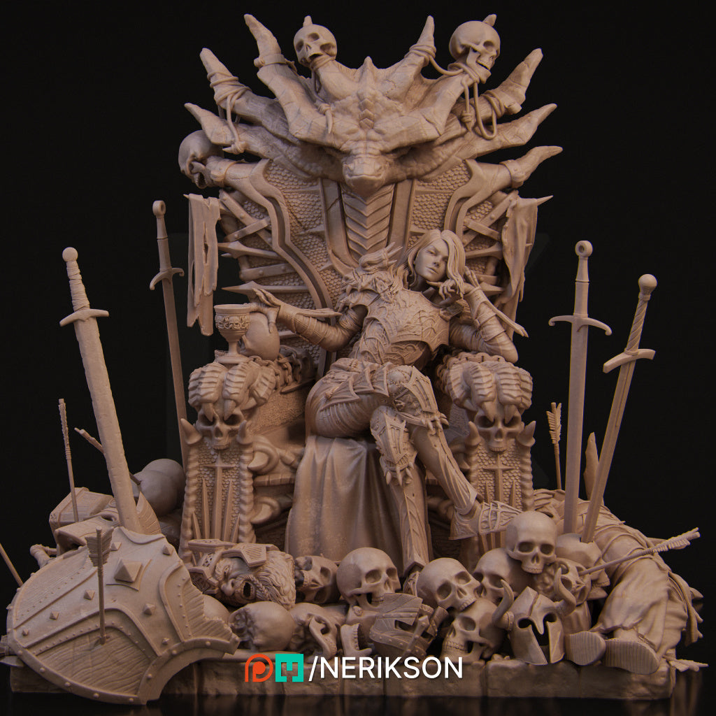 Aleehra the Dragon Knight Diorama Miniature Resin Model Kit | by Nerikson