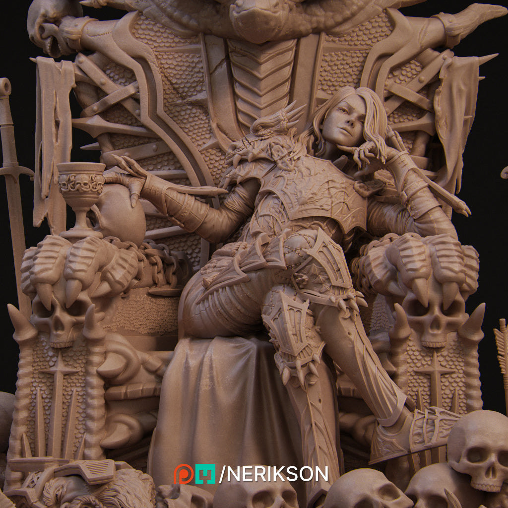 Aleehra the Dragon Knight Diorama Miniature Resin Model Kit | by Nerikson