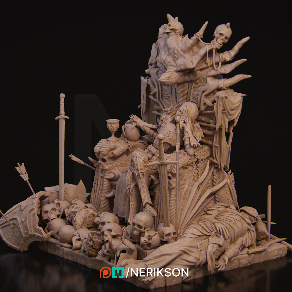 Aleehra the Dragon Knight Diorama Miniature Resin Model Kit | by Nerikson