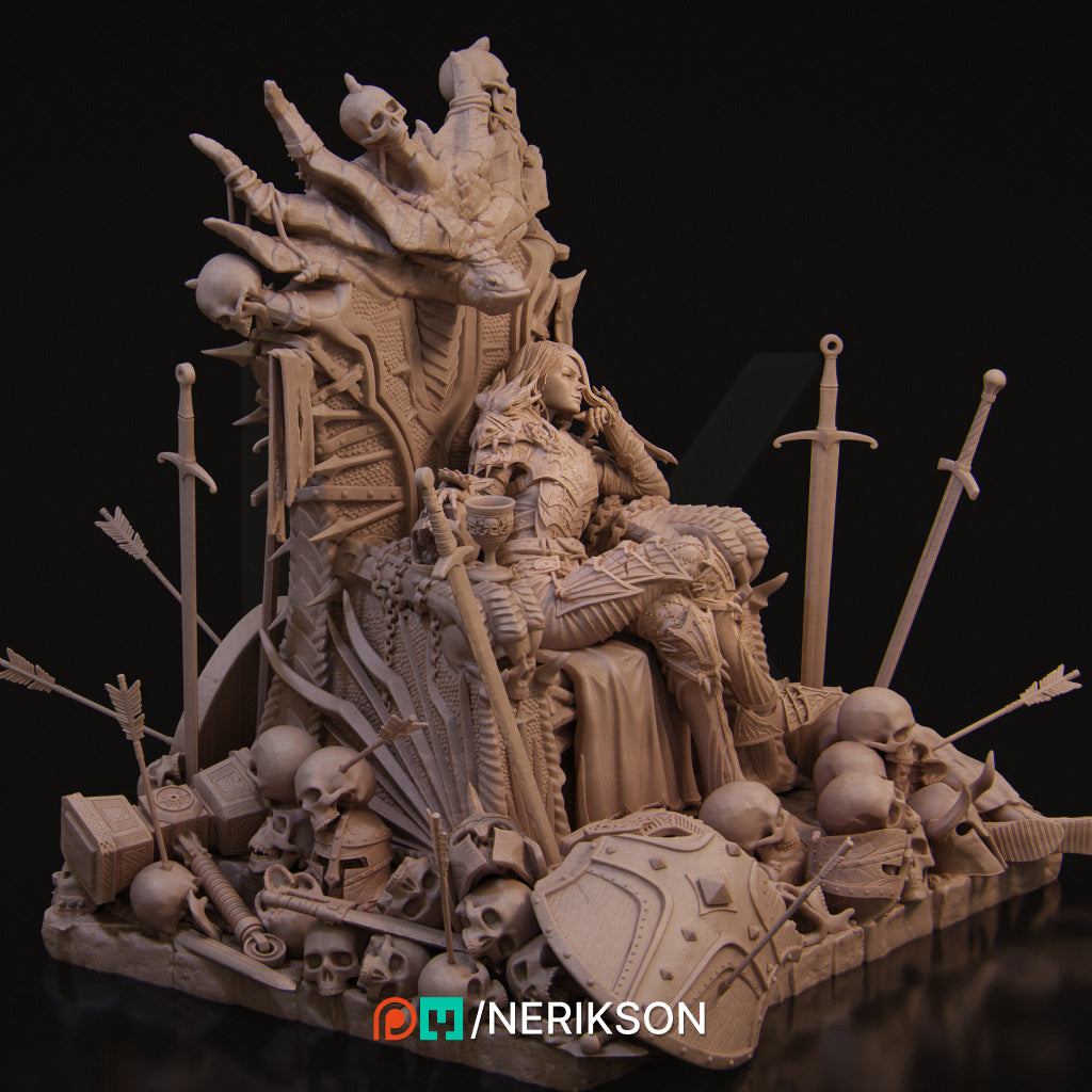 Aleehra the Dragon Knight Diorama Miniature Resin Model Kit | by Nerikson