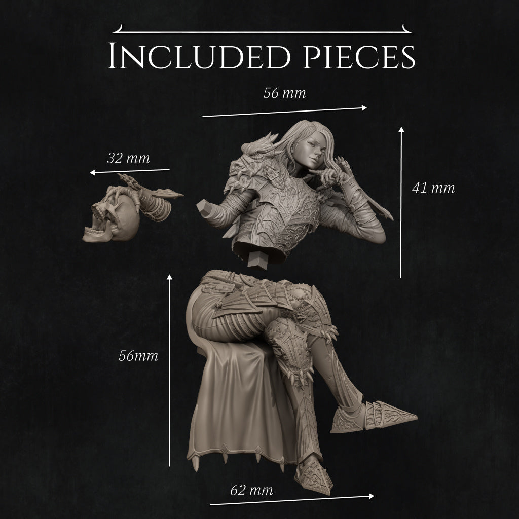 Aleehra the Dragon Knight Diorama Miniature Resin Model Kit | by Nerikson