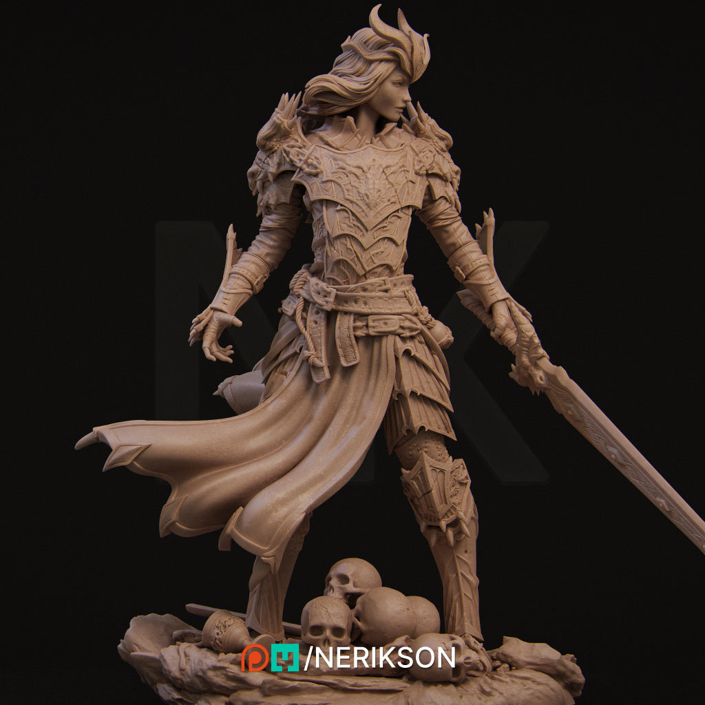 Aleehra the Dragon Knight Standalone Version Miniature Resin Model Kit | by Nerikson