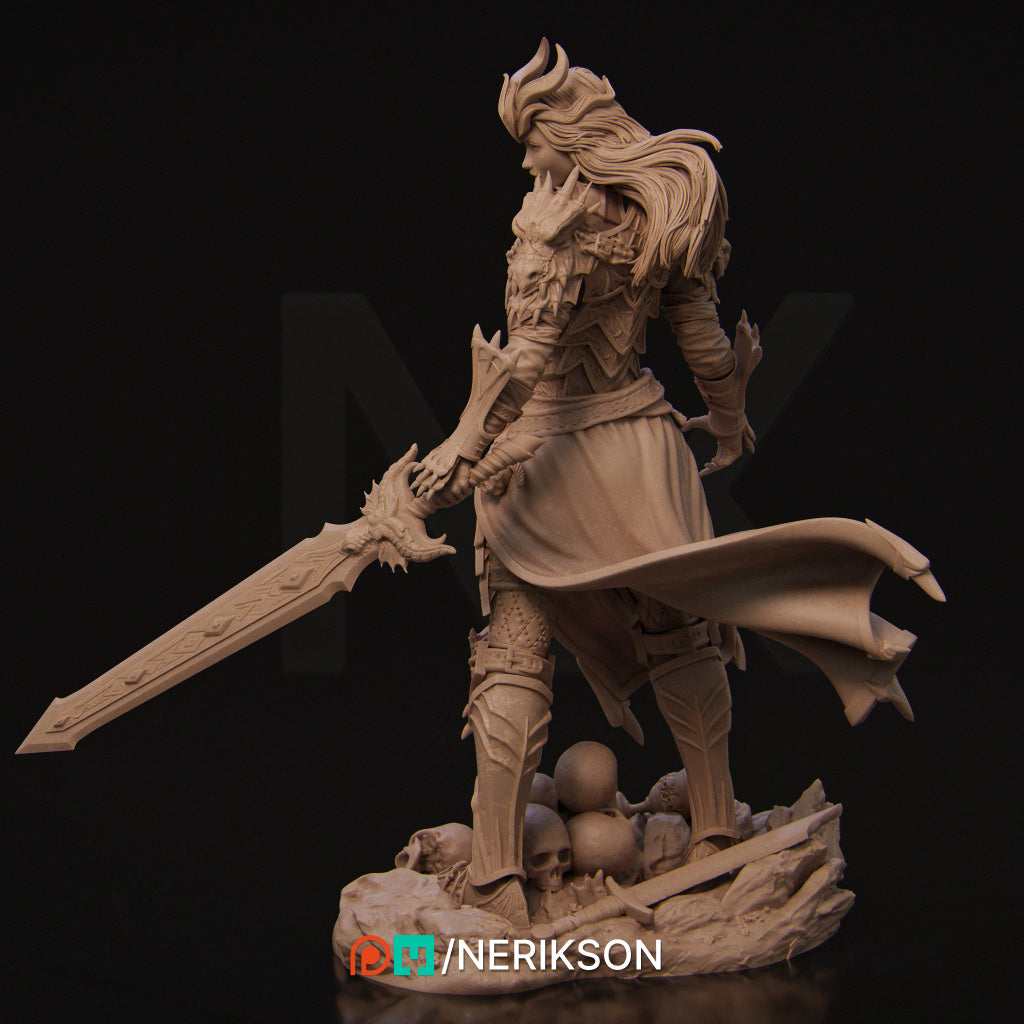 Aleehra the Dragon Knight Standalone Version Miniature Resin Model Kit | by Nerikson