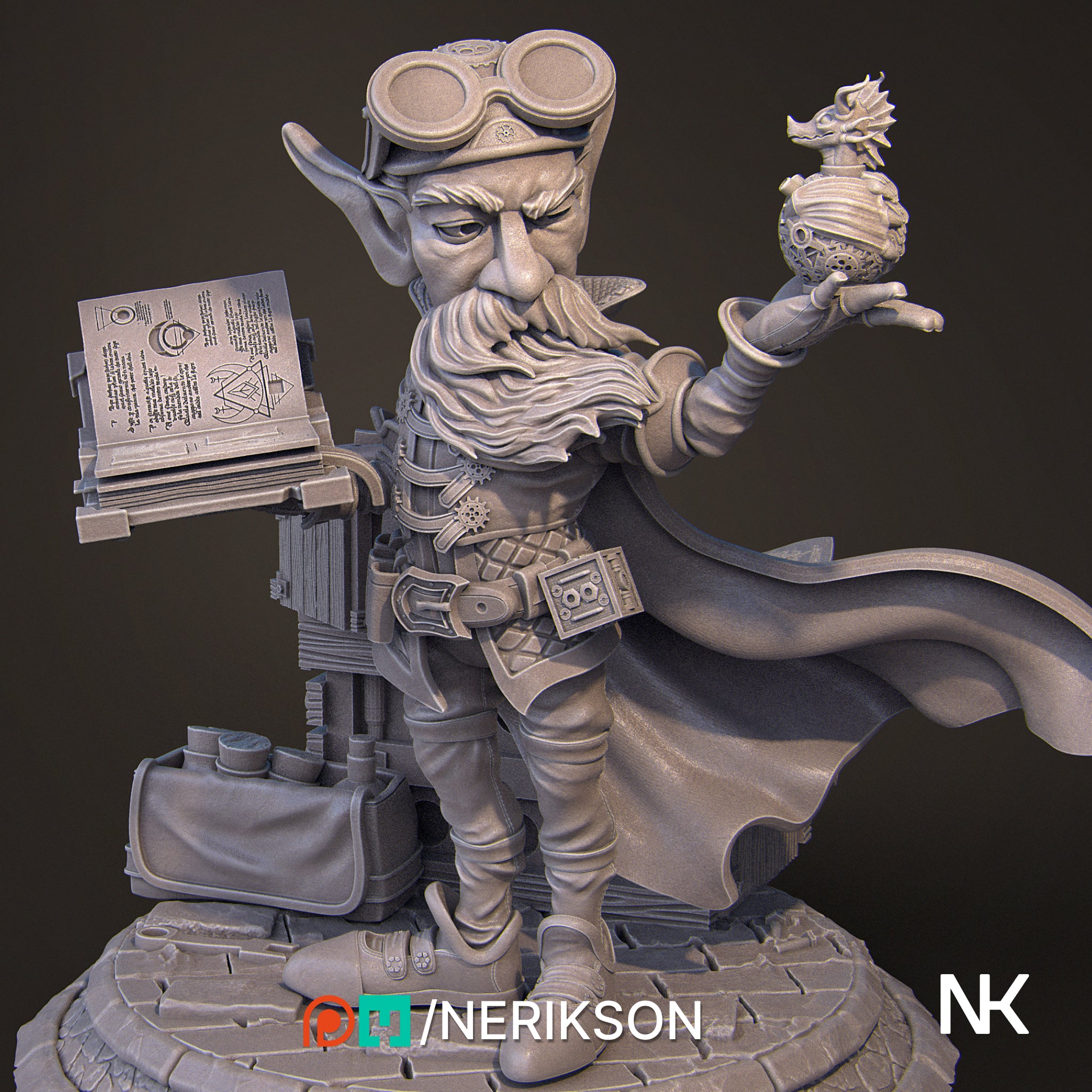 Alvynn the Alchemist Miniature Resin Model Kit | by Nerikson