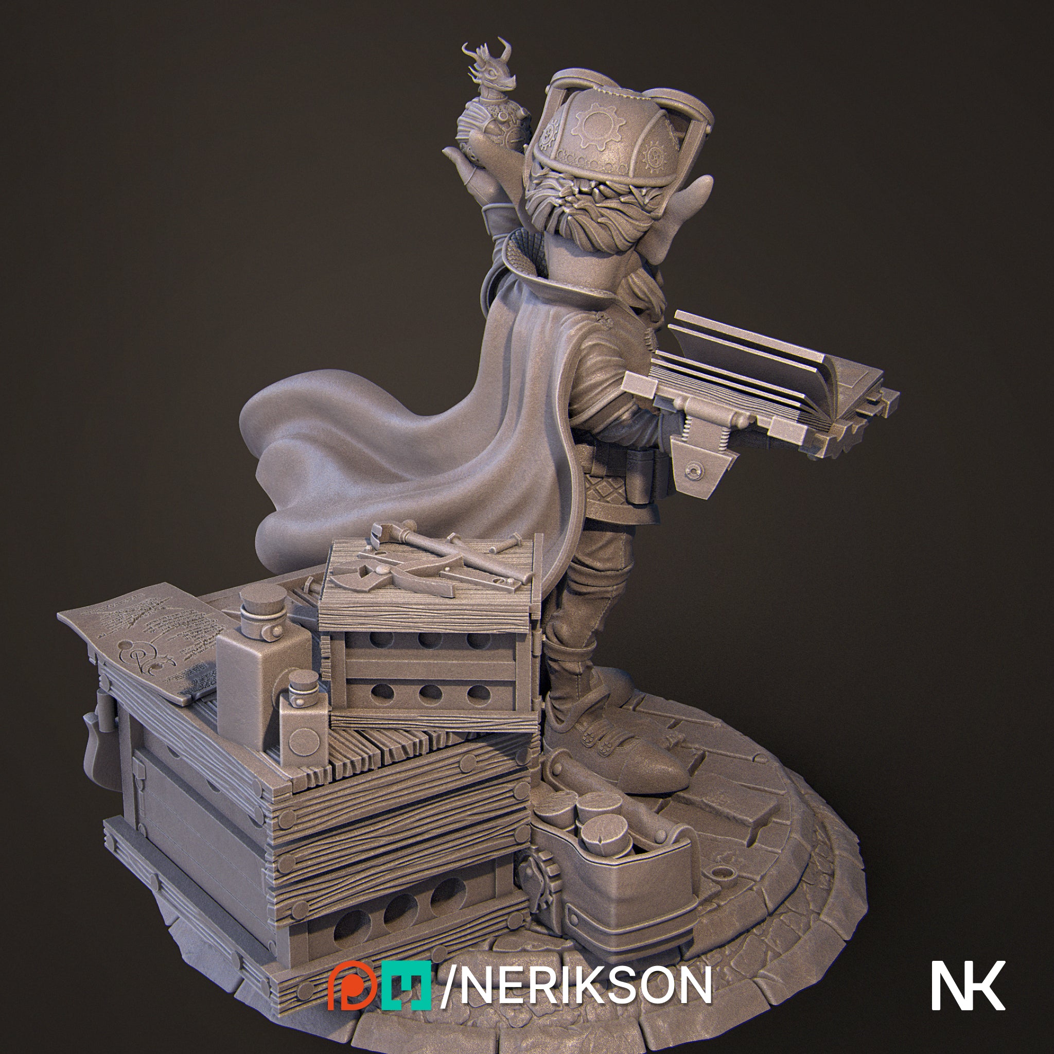 Alvynn the Alchemist Miniature Resin Model Kit | by Nerikson