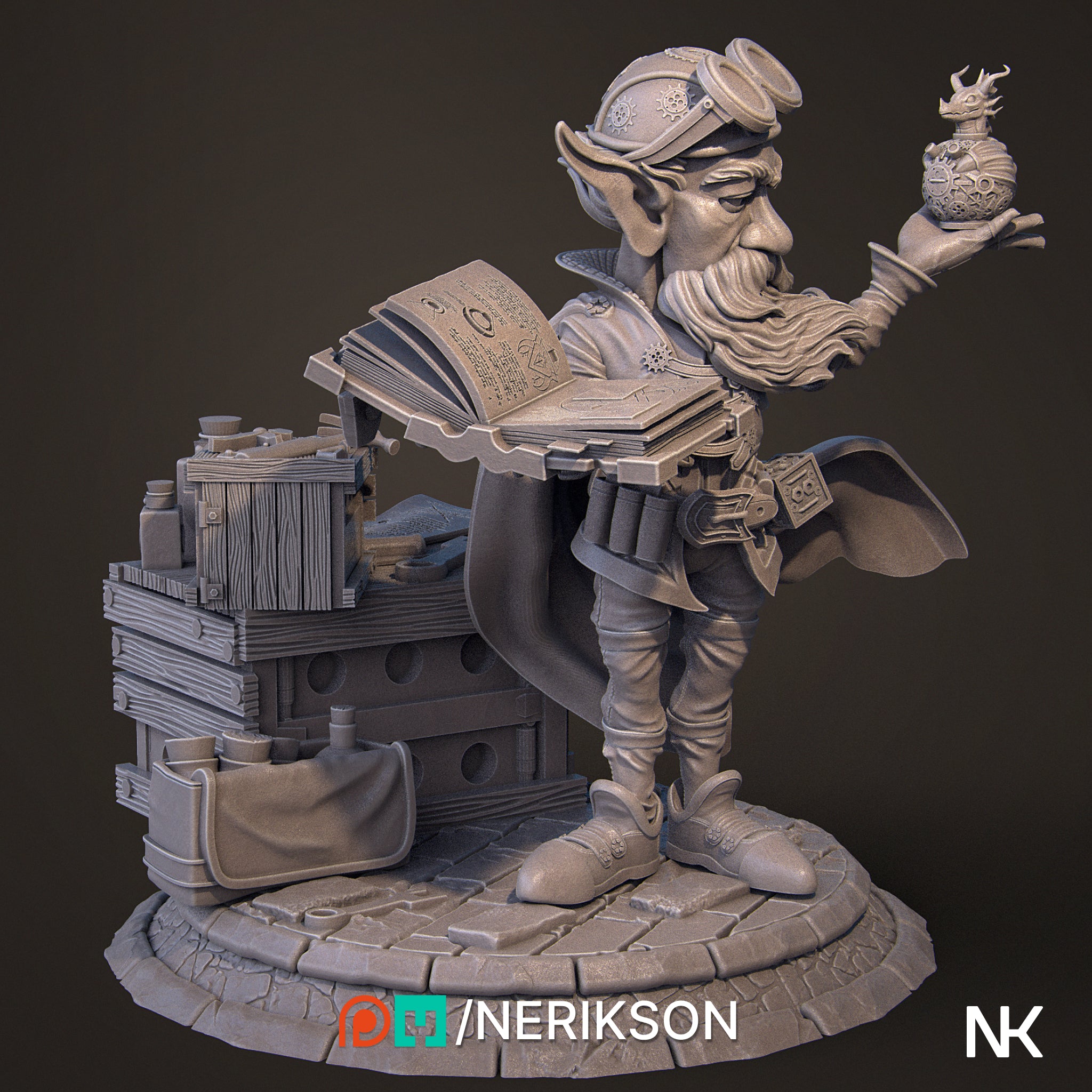 Alvynn the Alchemist Miniature Resin Model Kit | by Nerikson