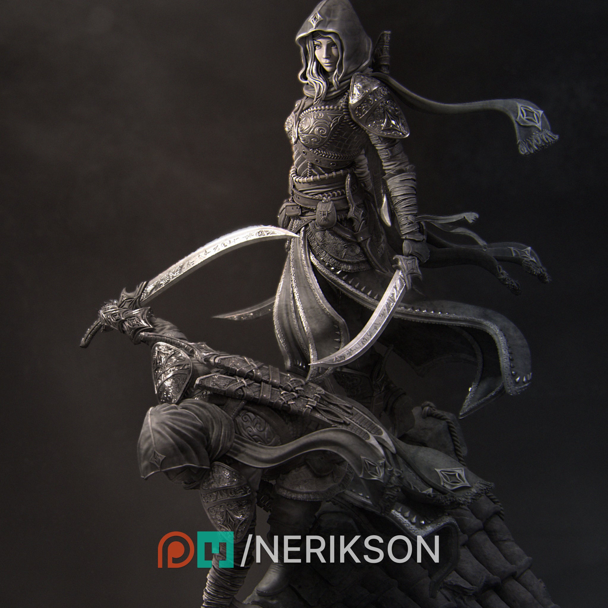 Artemisia and Nasir Diorama Miniature Resin Model Kit | by Nerikson