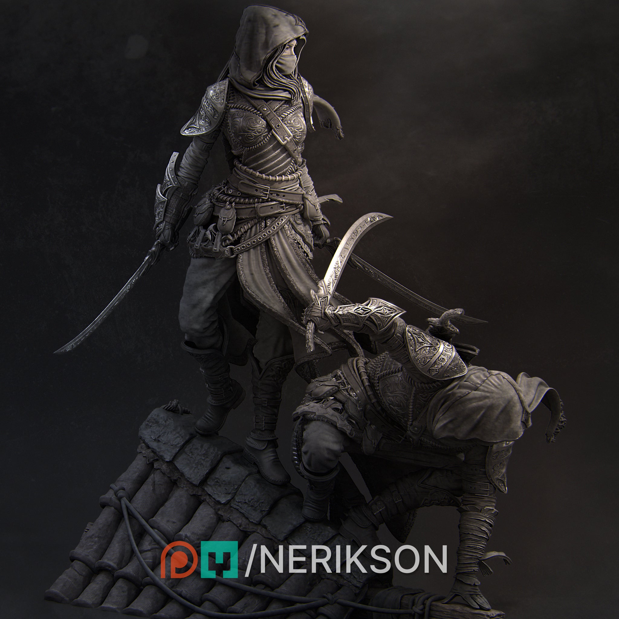 Artemisia and Nasir Diorama Miniature Resin Model Kit | by Nerikson