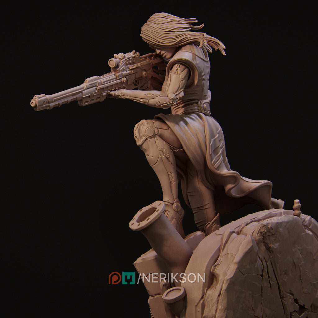 Aryn the Sniper Assassin Miniature Resin Model Kit | by Nerikson