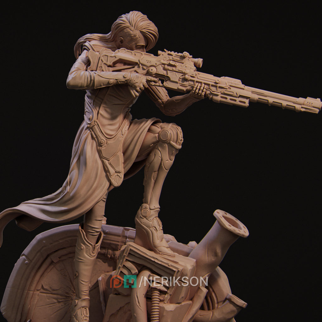 Aryn the Sniper Assassin Miniature Resin Model Kit | by Nerikson