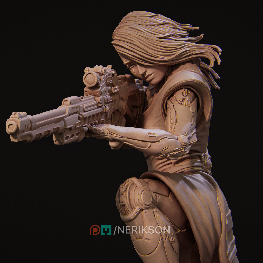 Aryn the Sniper Assassin Miniature Resin Model Kit | by Nerikson