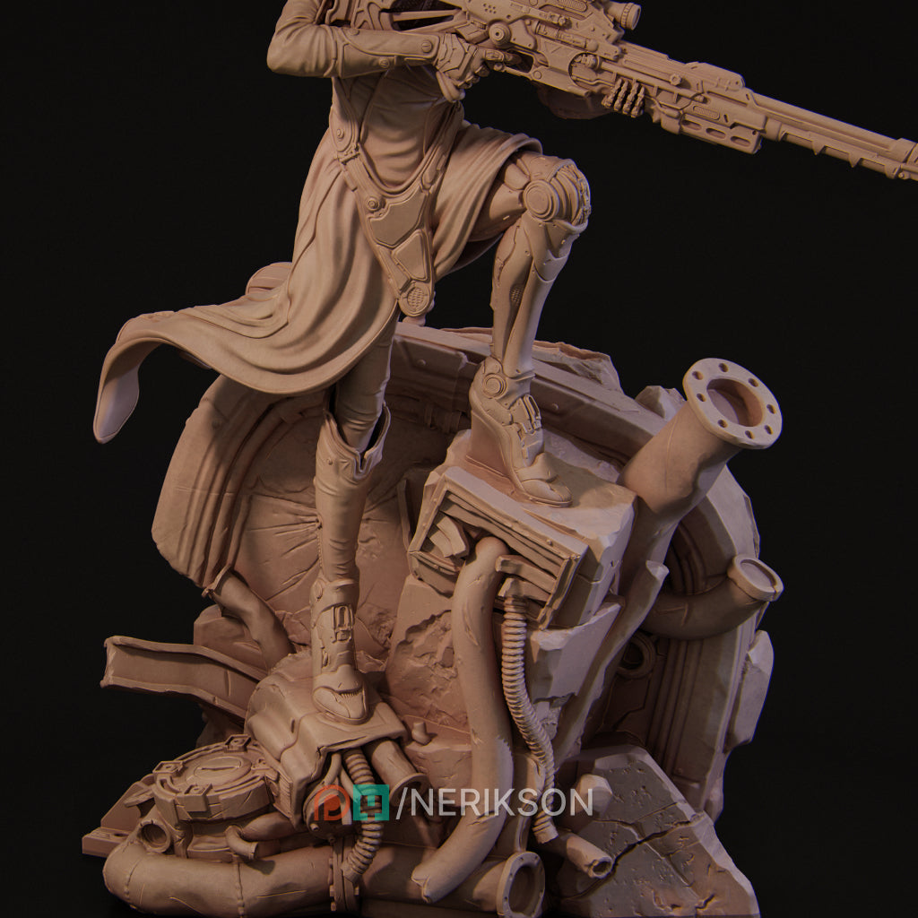 Aryn the Sniper Assassin Miniature Resin Model Kit | by Nerikson