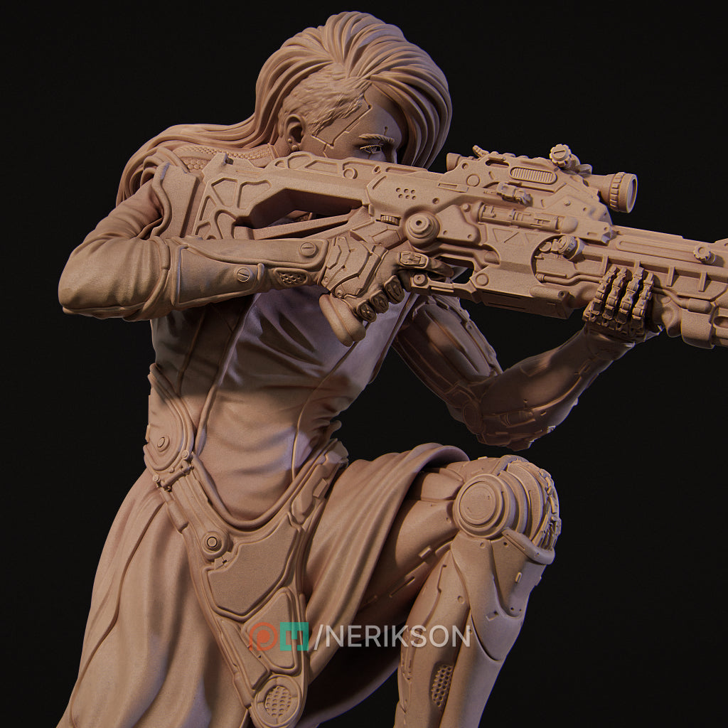 Aryn the Sniper Assassin Miniature Resin Model Kit | by Nerikson