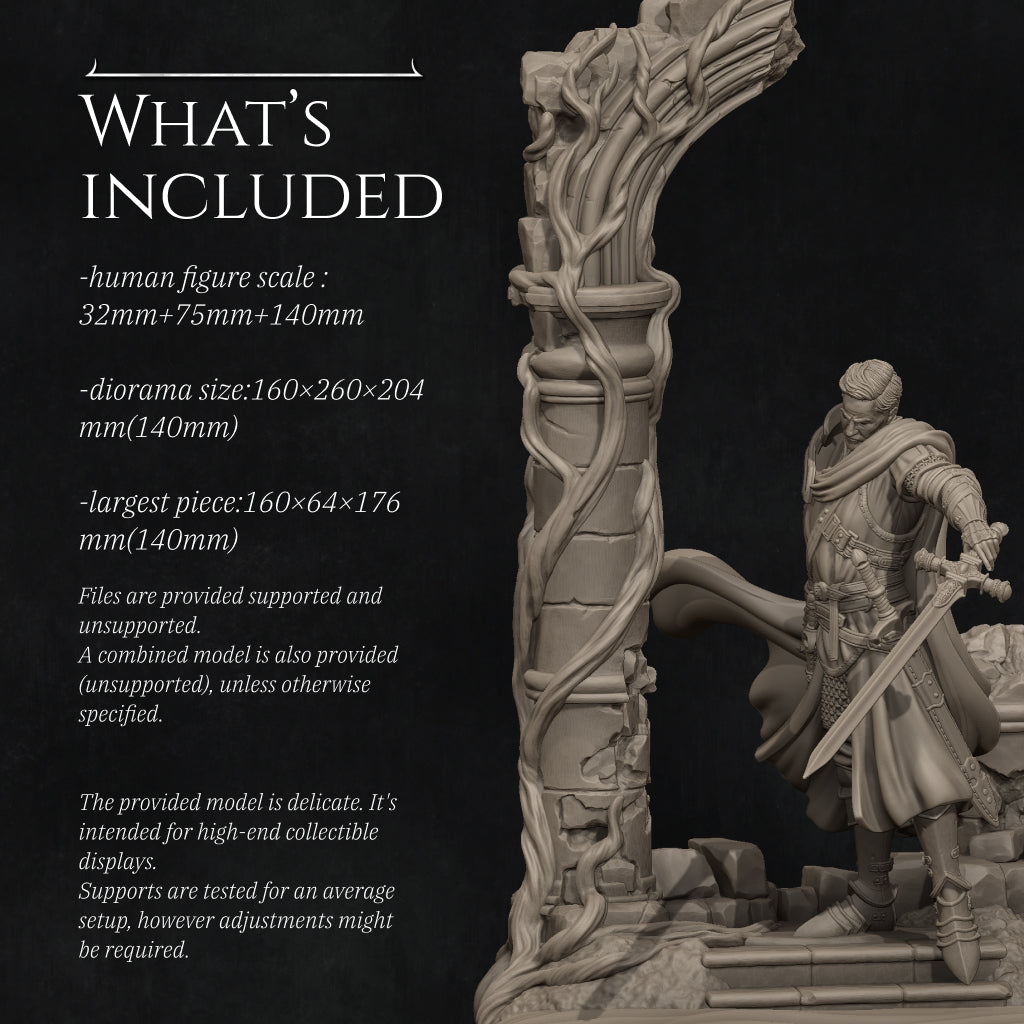 Bedivere – The Tragedy of Loyalty Diorama Miniature Resin Model Kit | by Nerikson