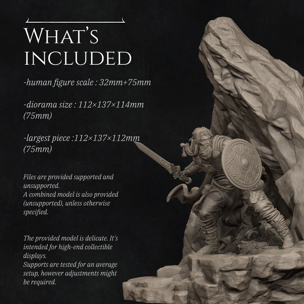 Beowulf – The Tragedy of Courage Diorama Miniature Resin Model Kit | by Nerikson