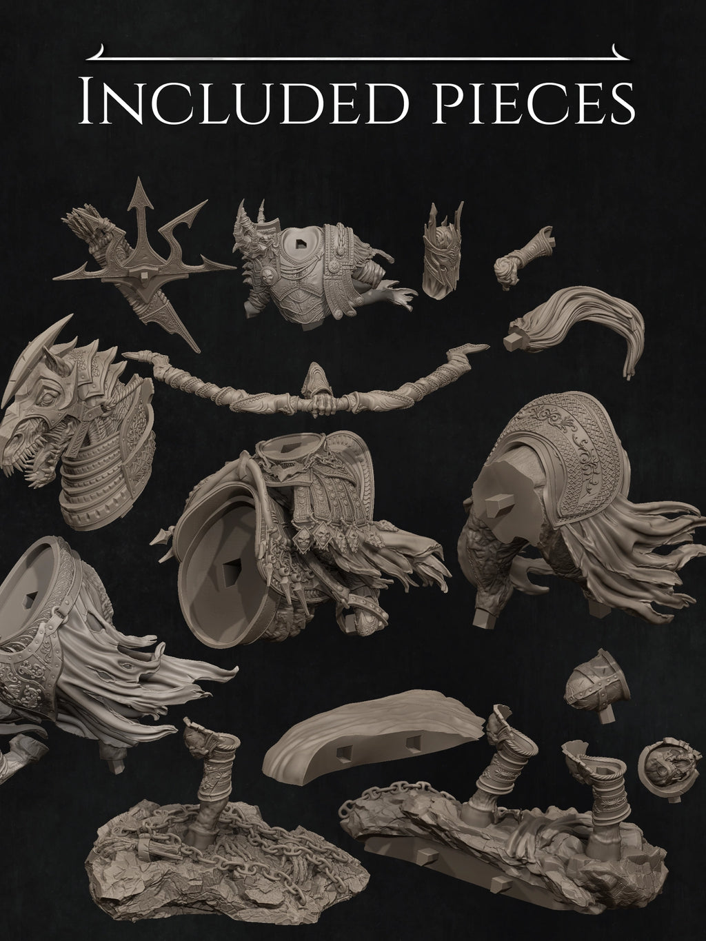 Conquest: The Four Horsemen Miniature Resin Model Kit | by Nerikson