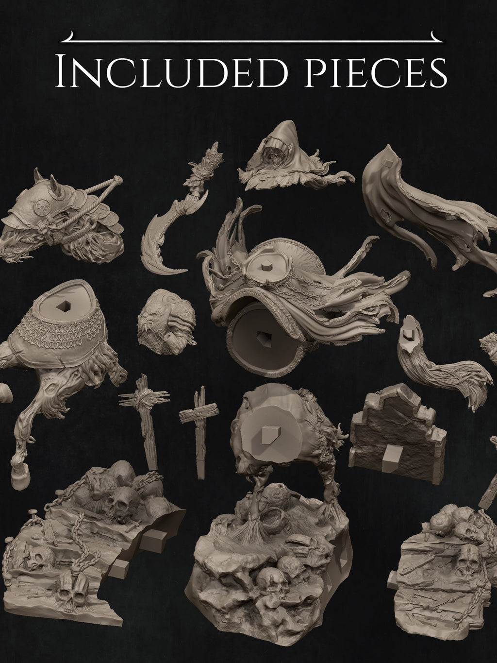Death: The Four Horsemen Miniature Resin Model Kit | by Nerikson