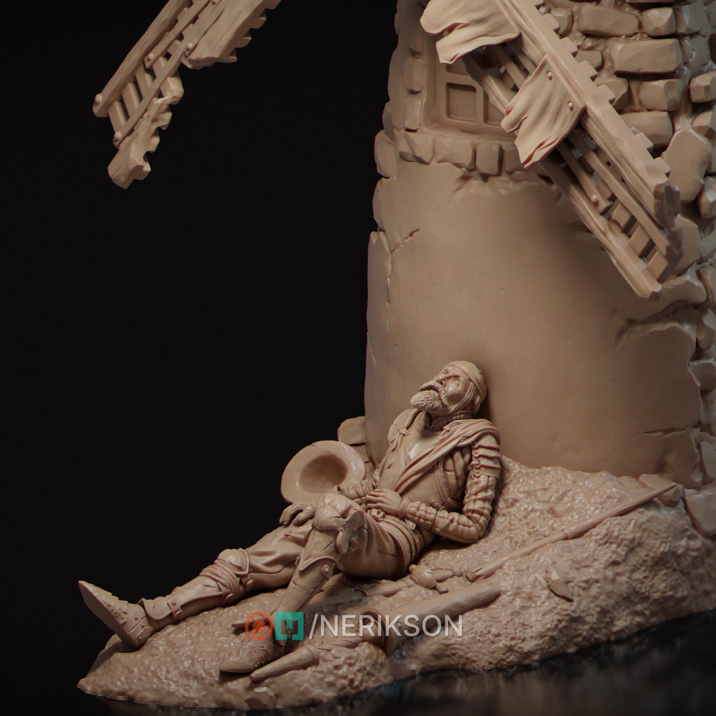 Don Quixote – The Tragedy of Dreams Diorama Miniature Resin Model Kit | by Nerikson