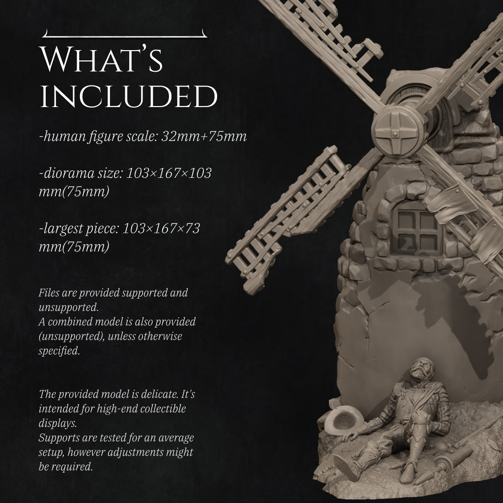 Don Quixote – The Tragedy of Dreams Diorama Miniature Resin Model Kit | by Nerikson