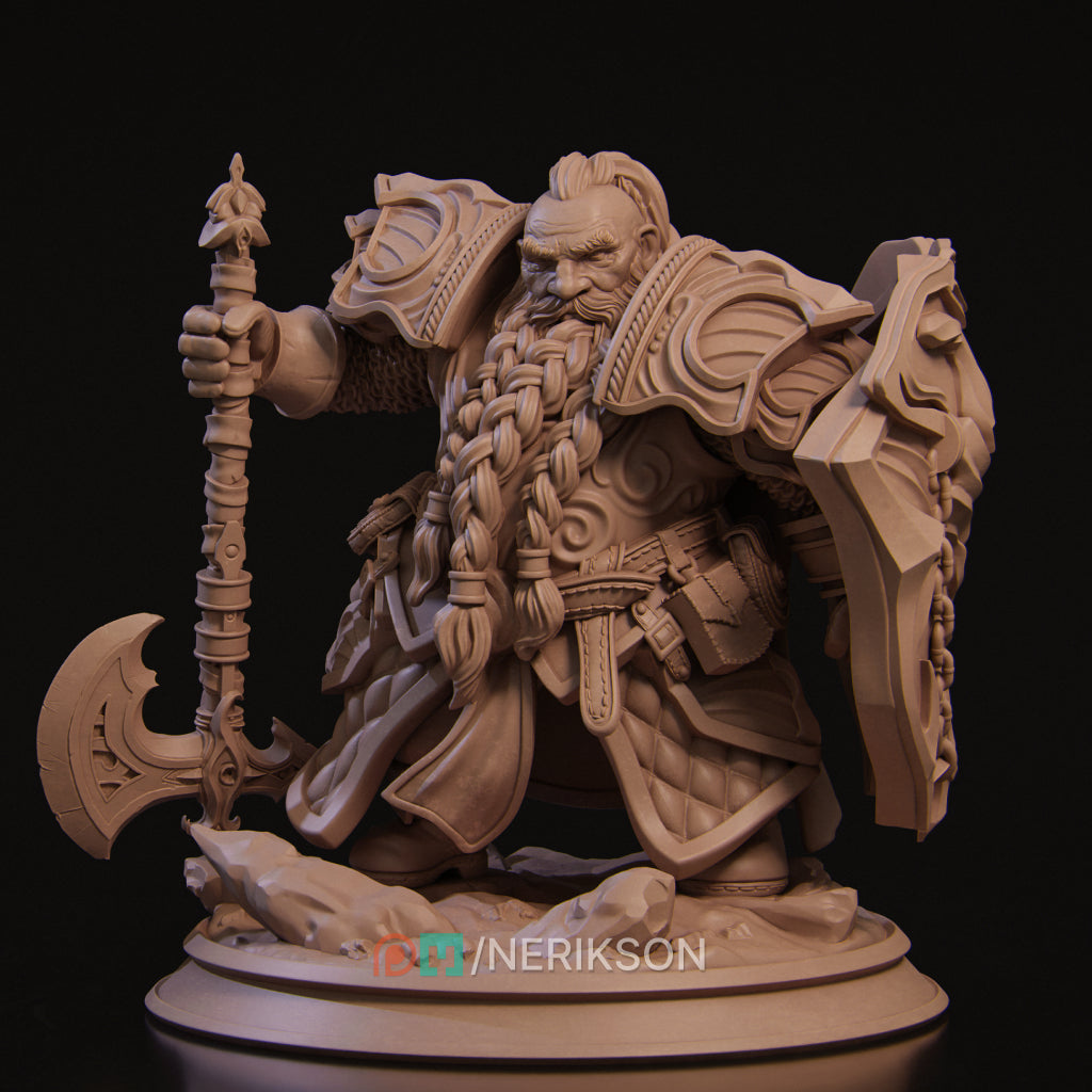 Dwarf Paladin Miniature Resin Model Kit | by Nerikson