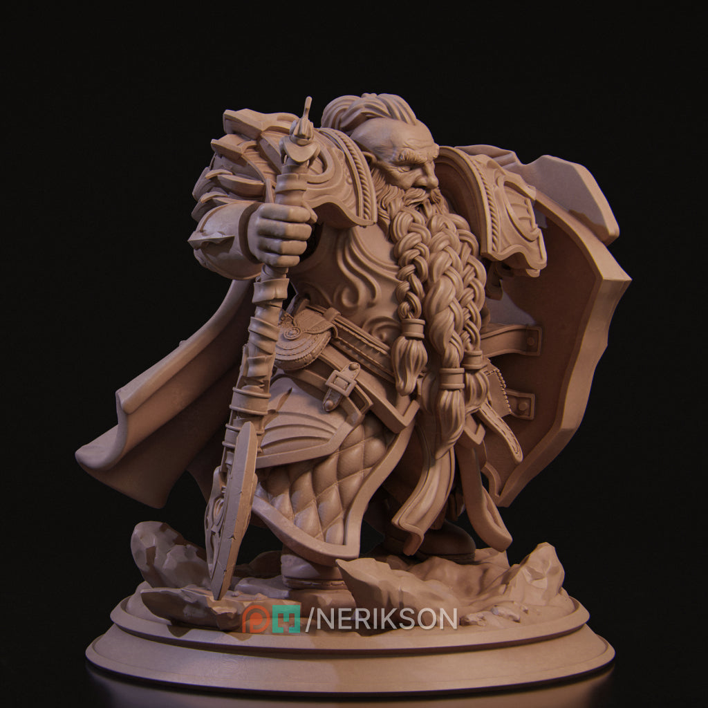 Dwarf Paladin Miniature Resin Model Kit | by Nerikson