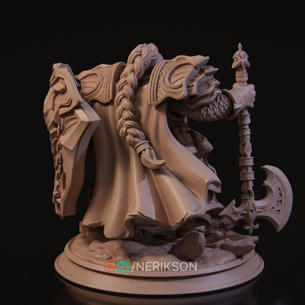 Dwarf Paladin Miniature Resin Model Kit | by Nerikson