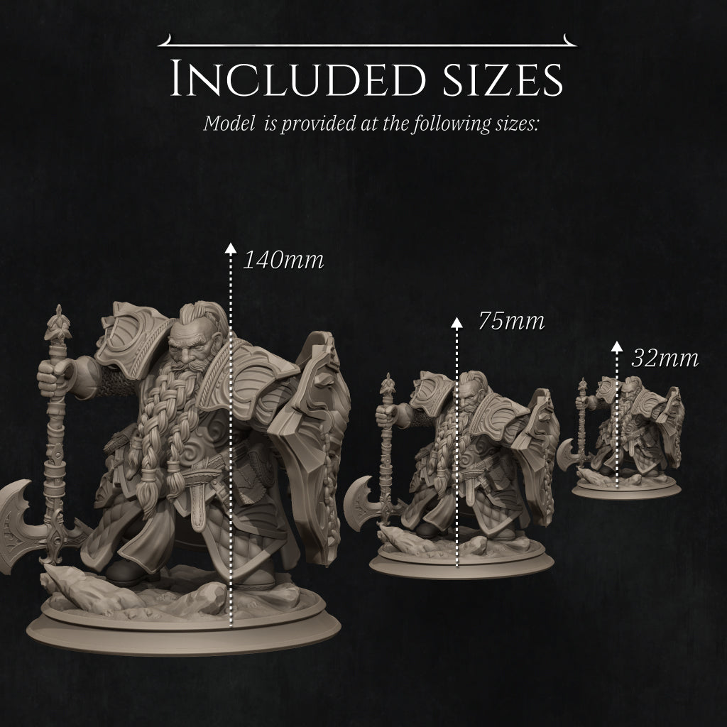 Dwarf Paladin Miniature Resin Model Kit | by Nerikson