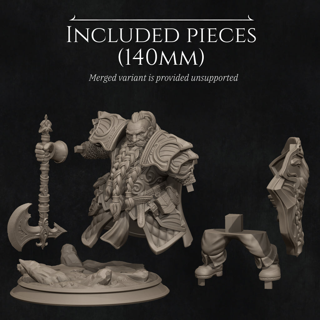 Dwarf Paladin Miniature Resin Model Kit | by Nerikson