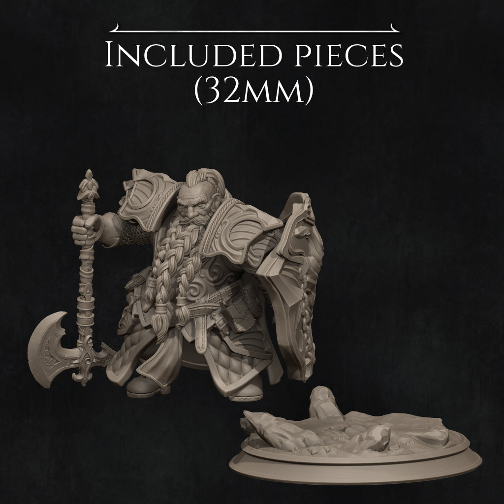 Dwarf Paladin Miniature Resin Model Kit | by Nerikson