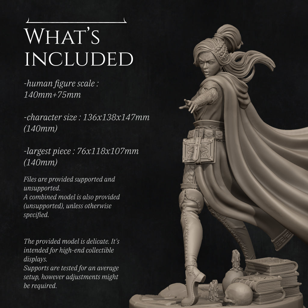 Elf Mage Miniature Resin Model Kit | by Nerikson