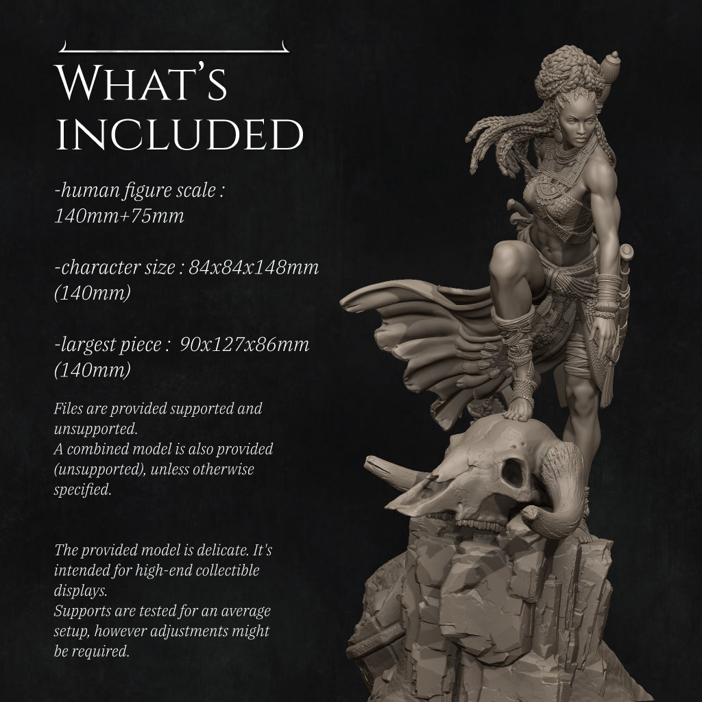 Elzebe the Warrior Queen Miniature Resin Model Kit | by Nerikson