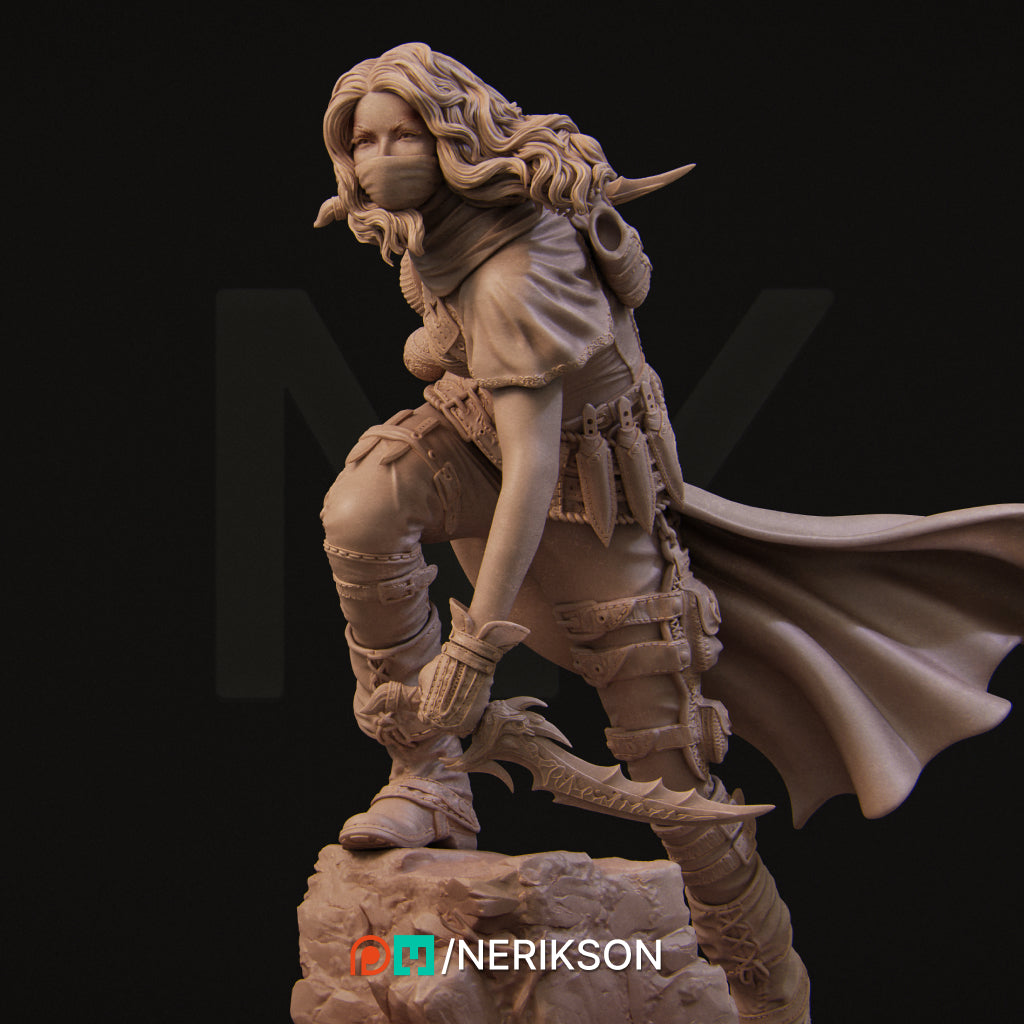 Enika the Assassin Miniature Resin Model Kit | by Nerikson