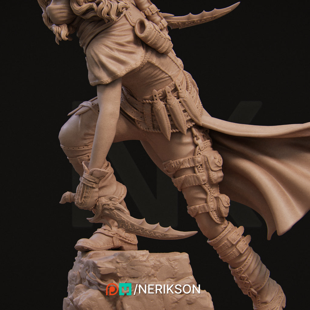 Enika the Assassin Miniature Resin Model Kit | by Nerikson