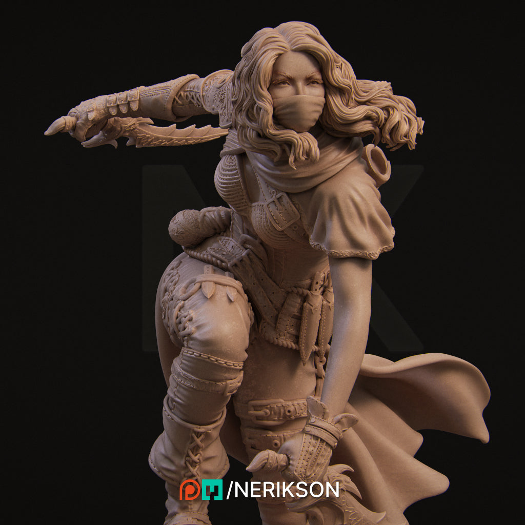 Enika the Assassin Miniature Resin Model Kit | by Nerikson