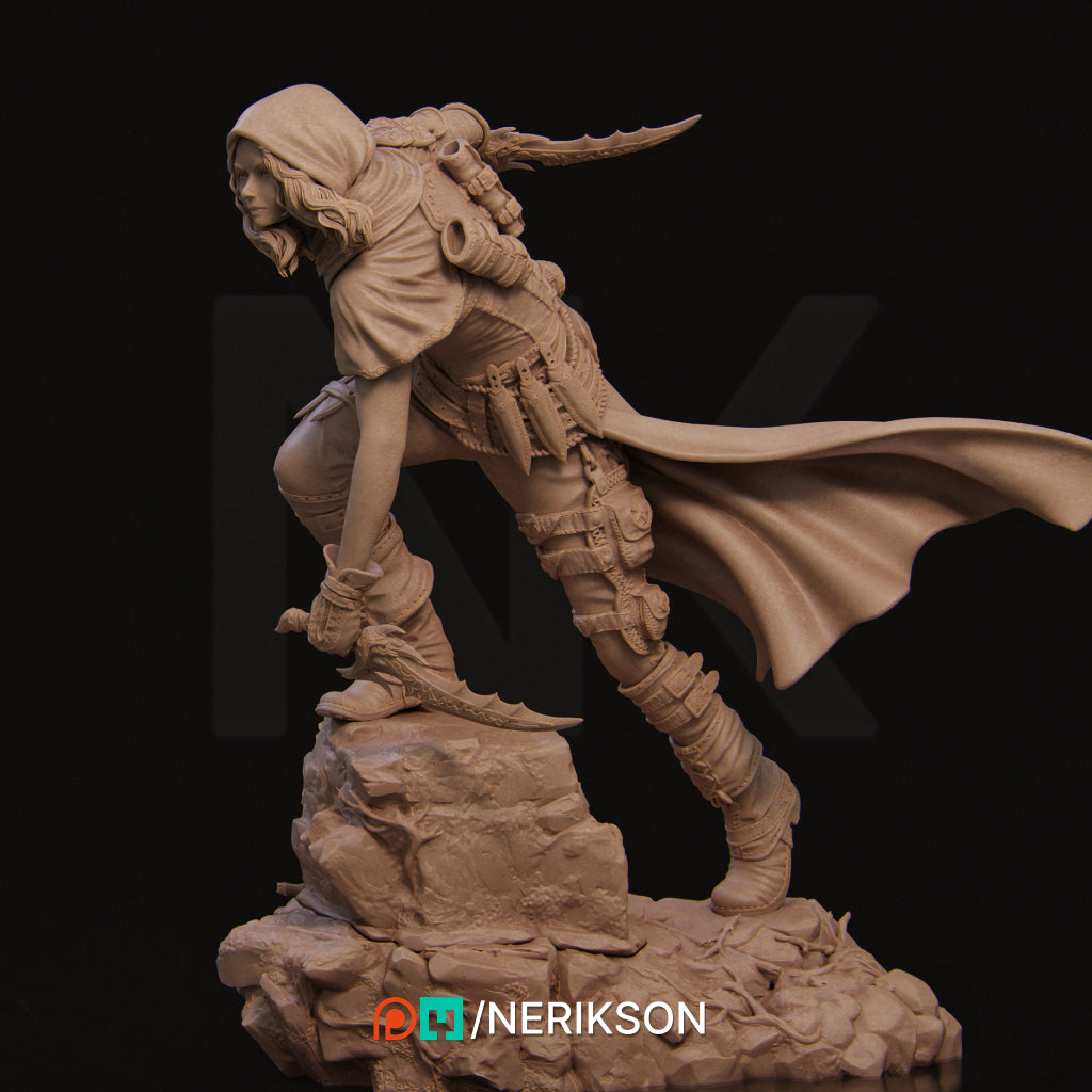 Enika the Assassin Miniature Resin Model Kit | by Nerikson