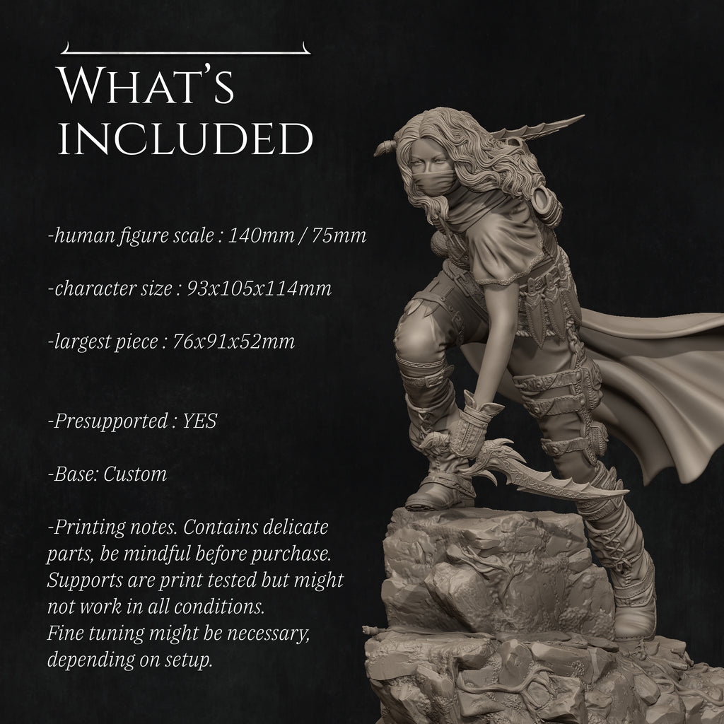Enika the Assassin Miniature Resin Model Kit | by Nerikson