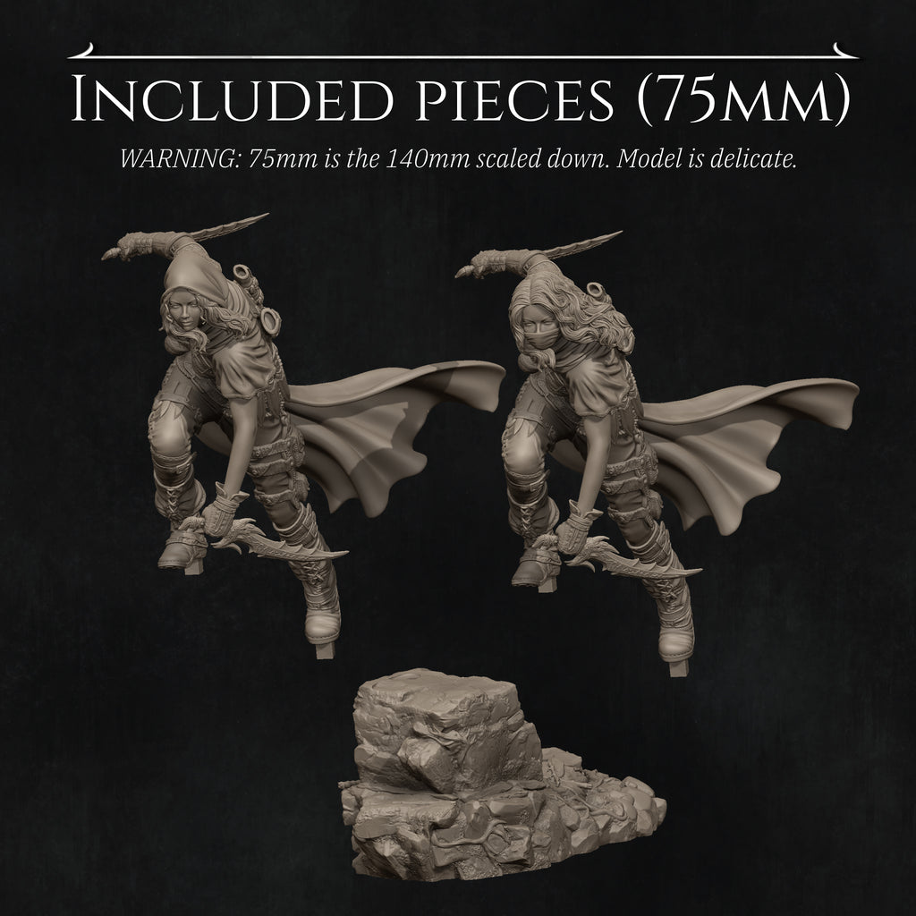 Enika the Assassin Miniature Resin Model Kit | by Nerikson