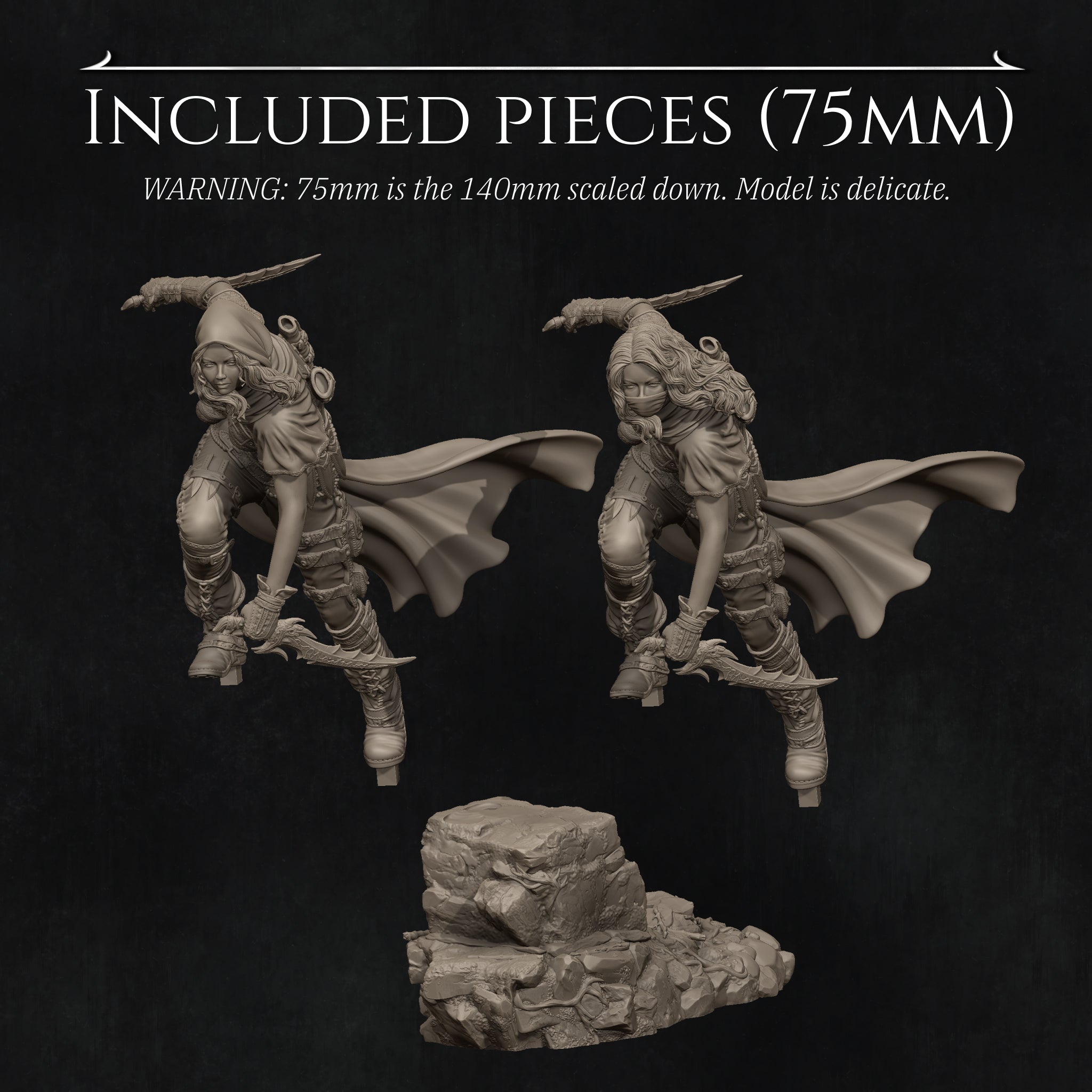 Enika the Assassin Miniature Resin Model Kit | by Nerikson