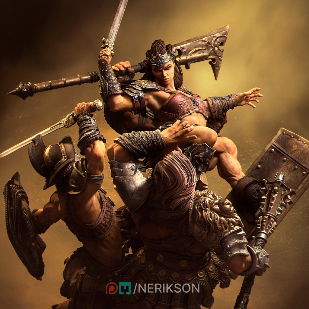Fight of the Wolf Diorama Miniature Resin Model Kit | by Nerikson