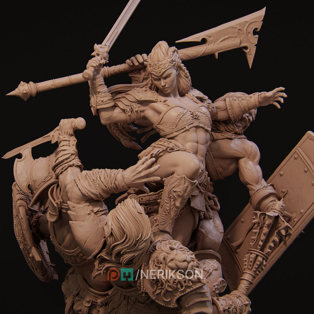 Fight of the Wolf Diorama Miniature Resin Model Kit | by Nerikson