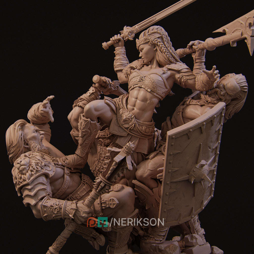 Fight of the Wolf Diorama Miniature Resin Model Kit | by Nerikson