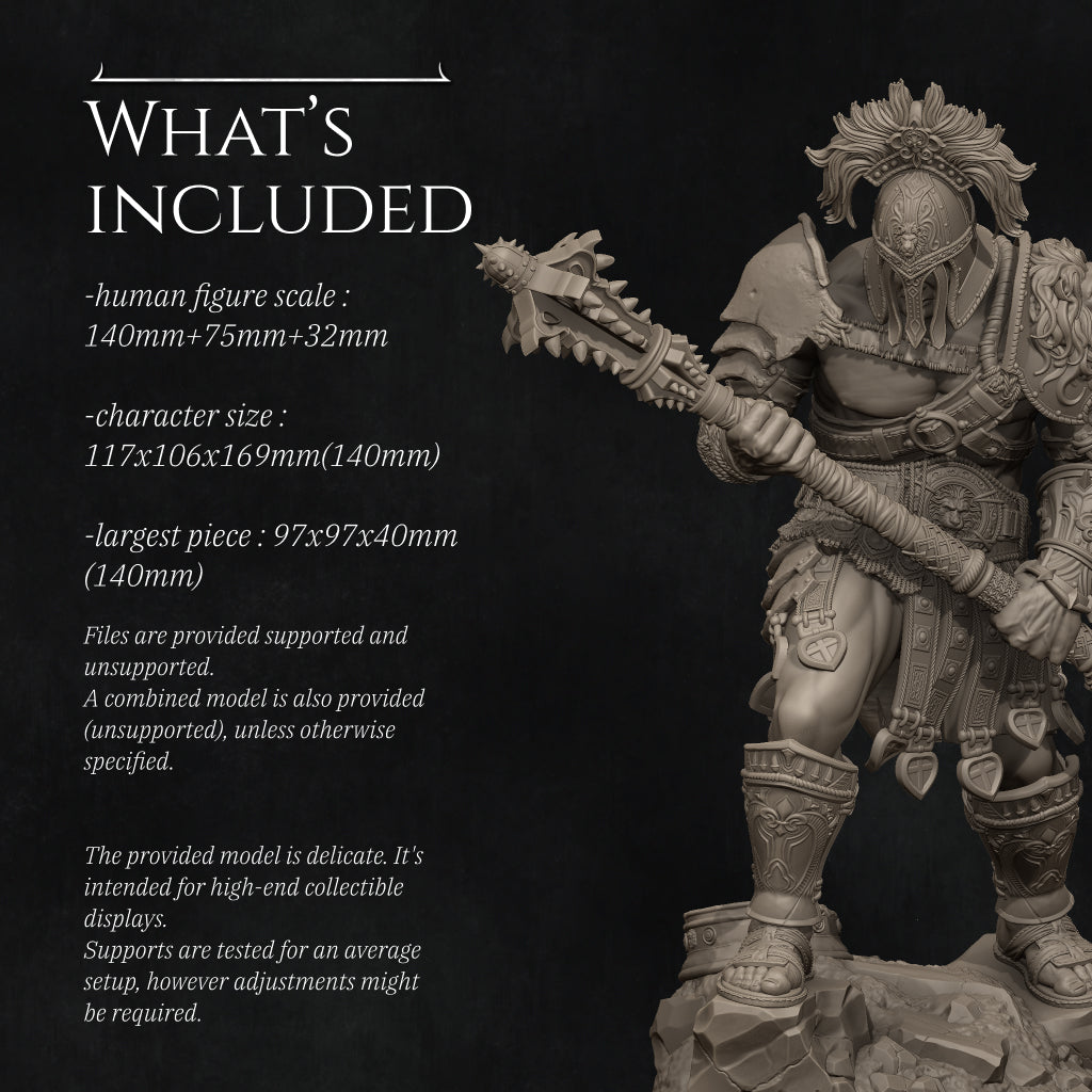 Gladiator Skullcrusher Miniature Resin Model Kit | by Nerikson