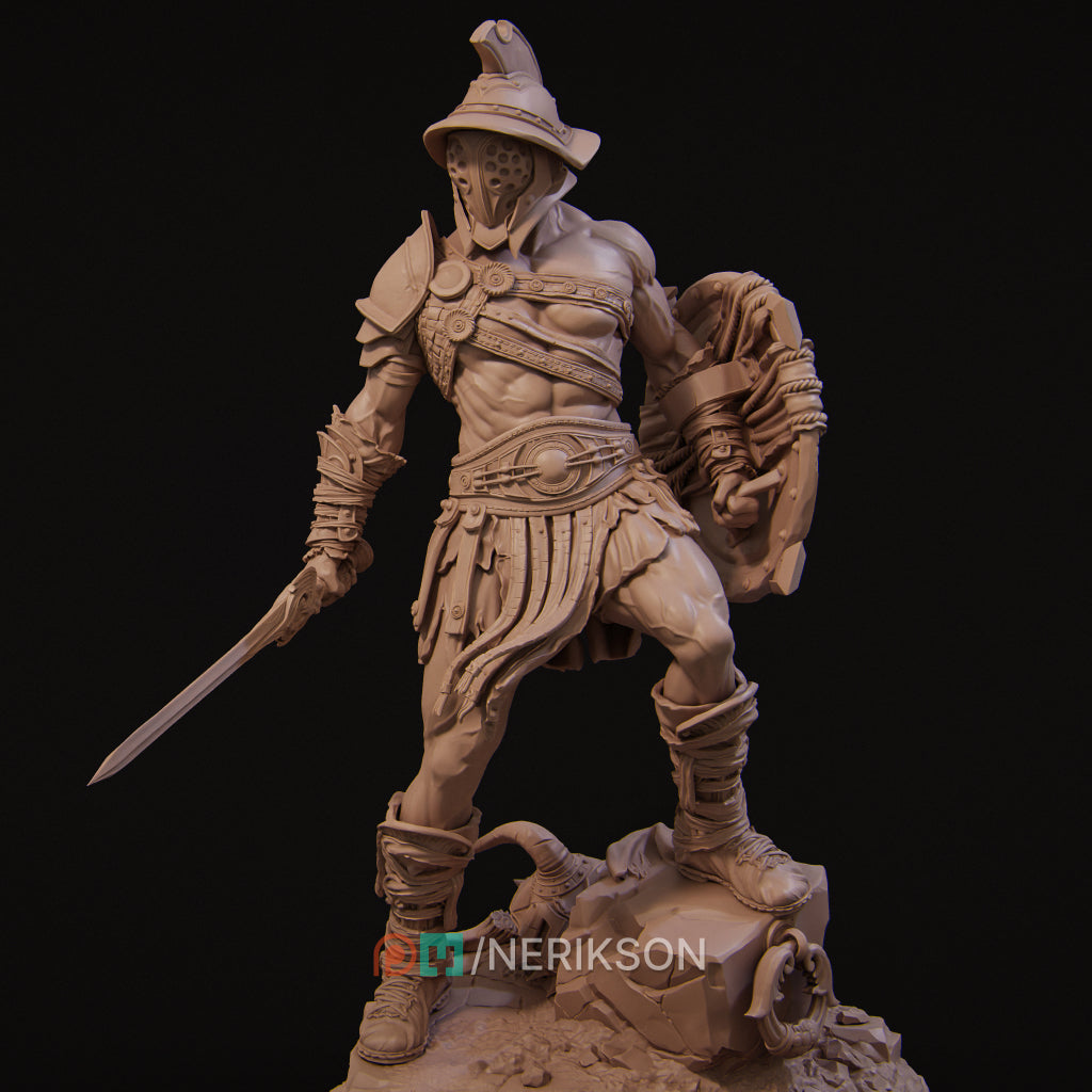 Gladiator Swordsman Miniature Resin Model Kit | by Nerikson