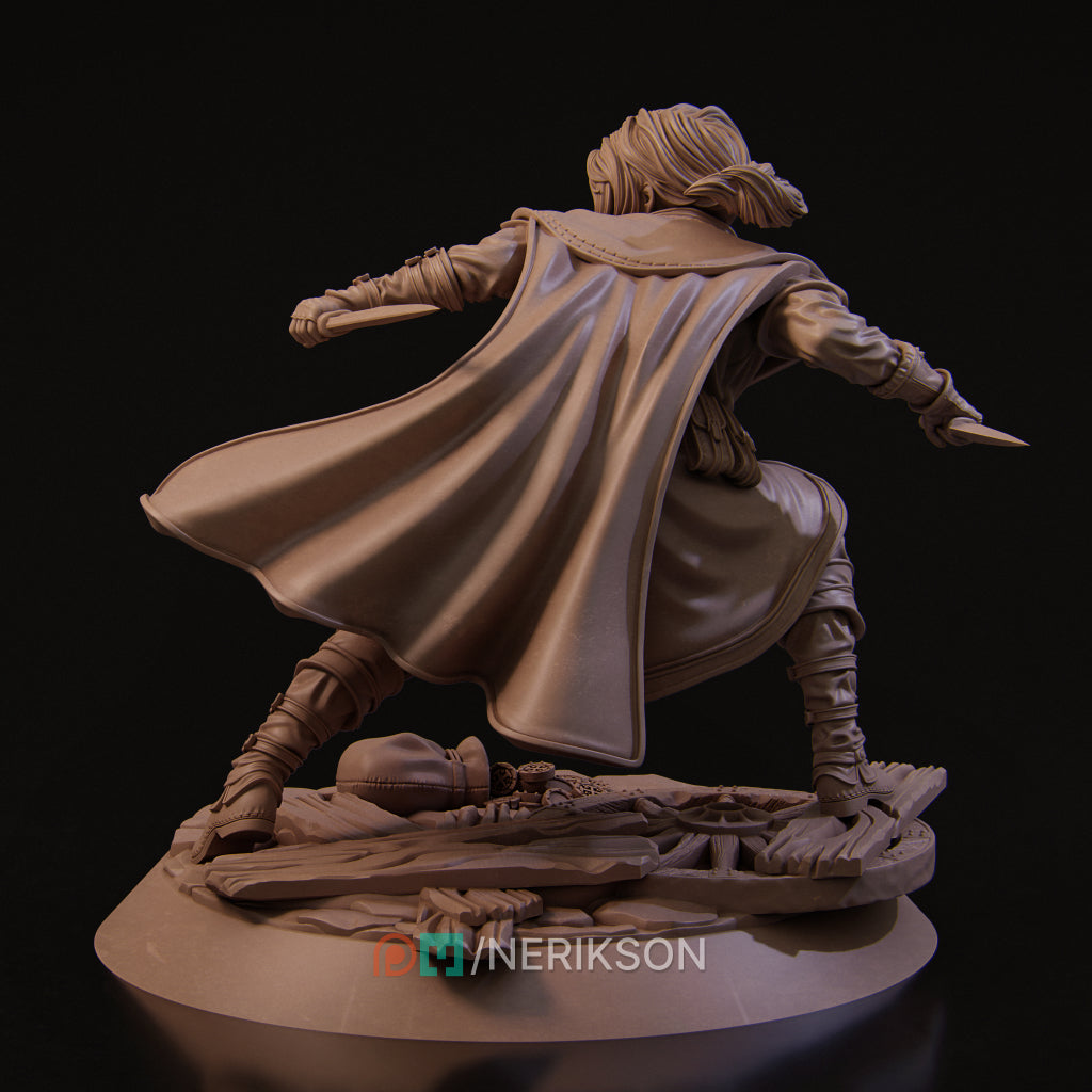 Halfling Rogue Miniature Resin Model Kit | by Nerikson