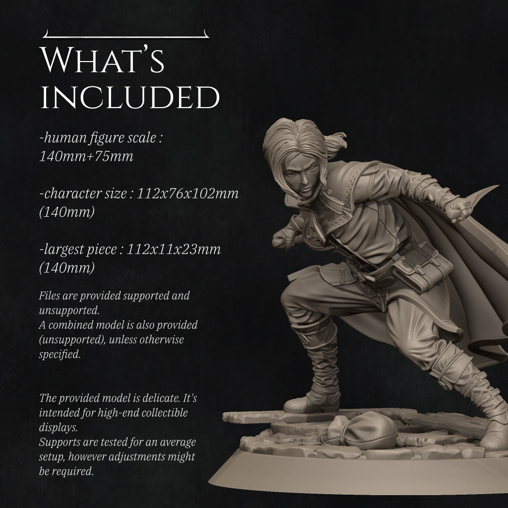 Halfling Rogue Miniature Resin Model Kit | by Nerikson