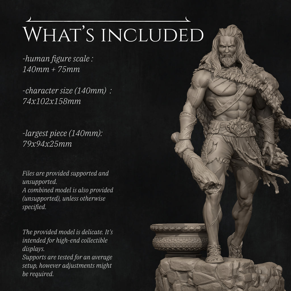 Heracles Standalone Variant Miniature Resin Model Kit | by Nerikson