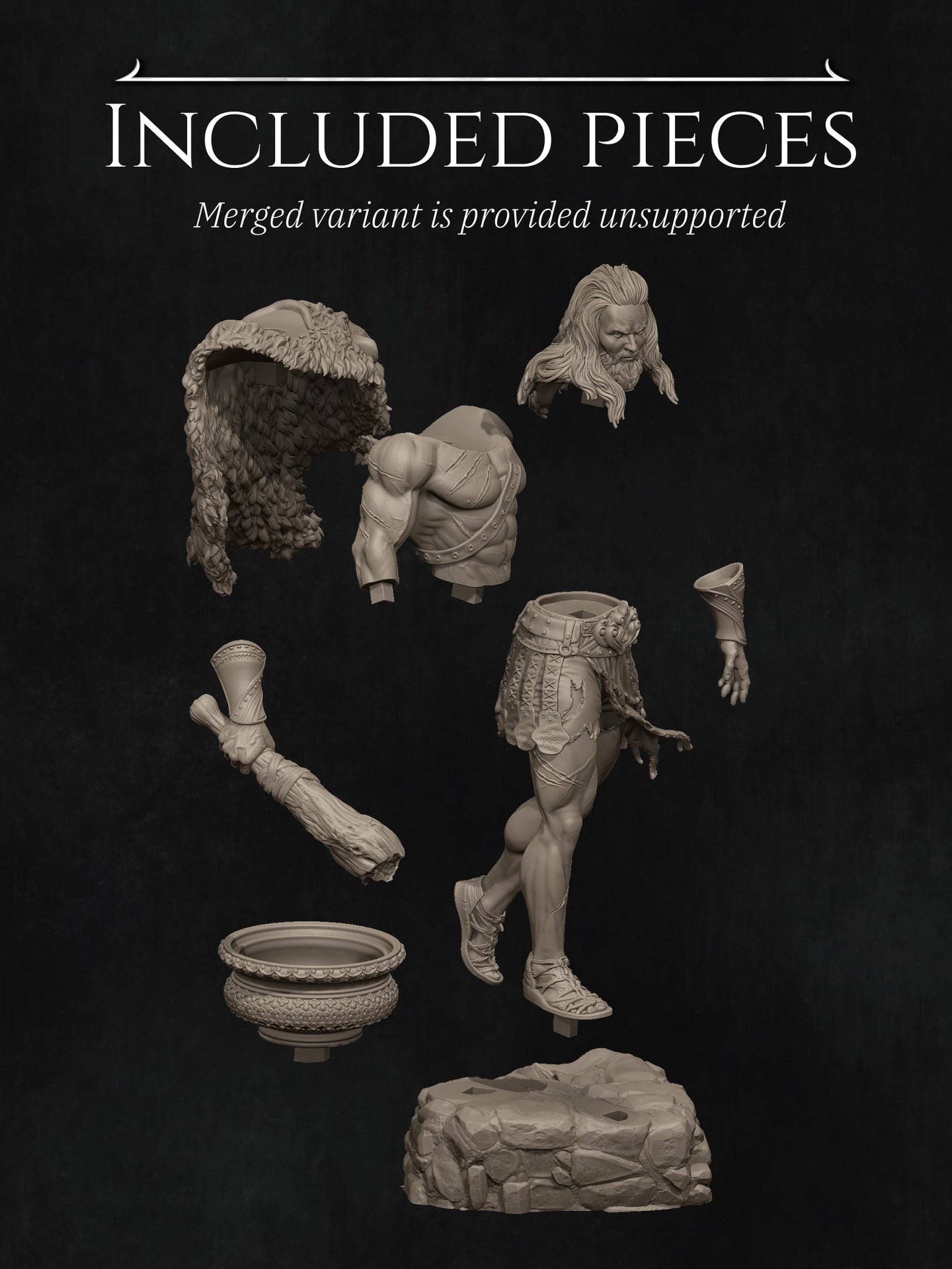 Heracles Standalone Variant Miniature Resin Model Kit | by Nerikson